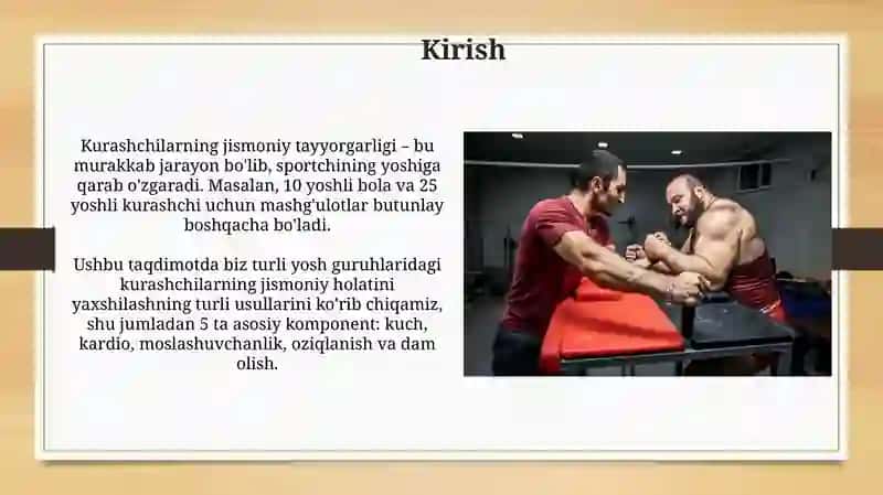 Kurashchilarning jismoniy tayyorgarligi 3
