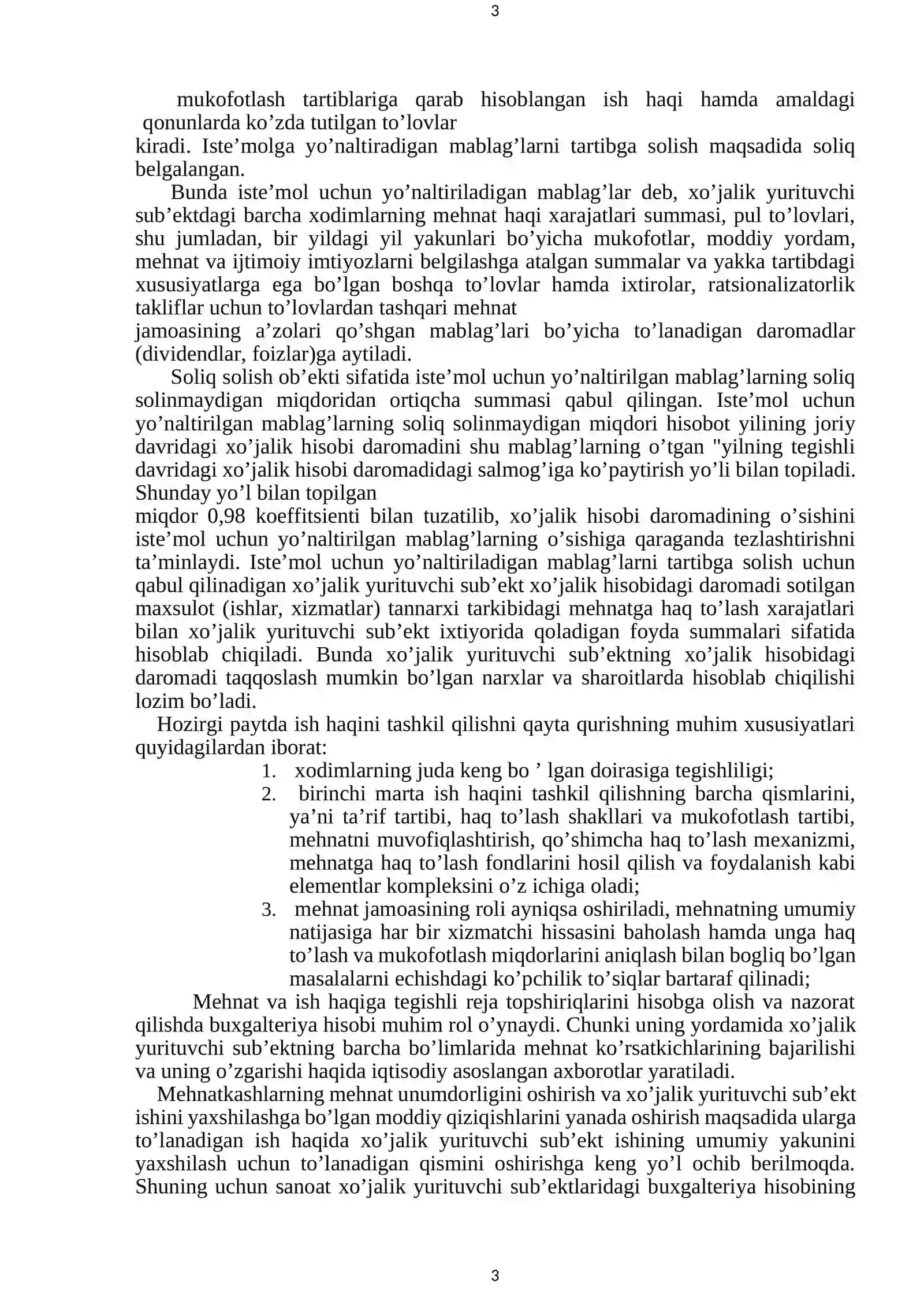 Mehnat haqi bo’yicha xodimlar bilan hisob kitob va ularning buxgalteriya hisobi 3