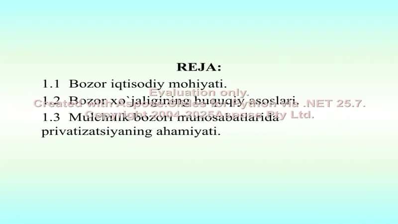 Zamonaviy bozor xo‘jaligi modellari 3