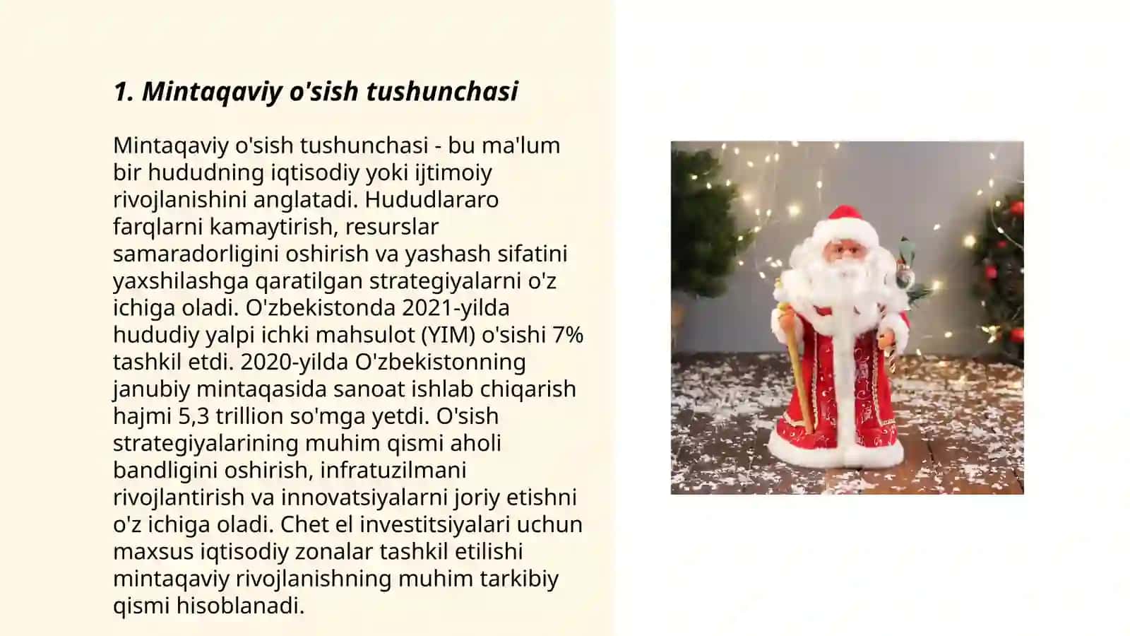 Mintaqaviy o'sish tushunchasi 3