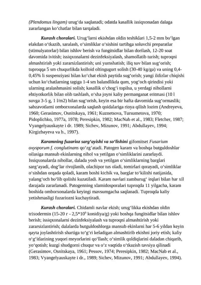 Karam kasalliklari va ularga qarshi kurash choralari 3