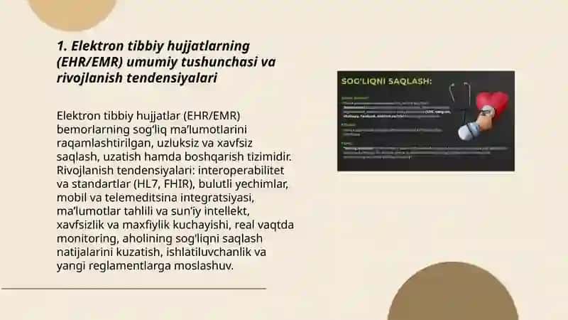 Elektron tibbiy hujjatlar (EHR |EMR) 3
