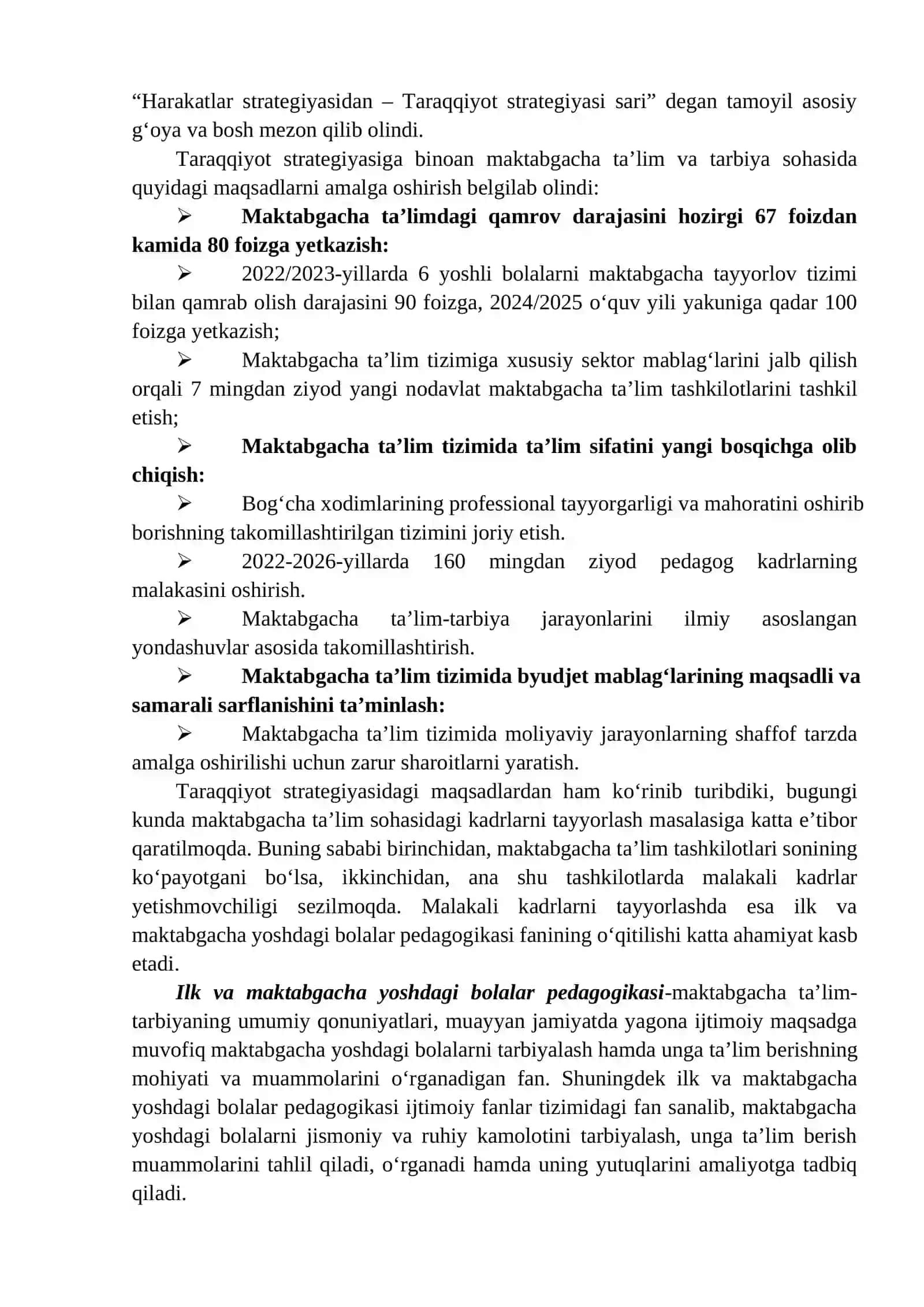 ILK VA MAKTABGACHA YOSHDAGI BOLALAR PEDAGOGIKASI. FANNING PREDMETI VA VAZIFALARI 3