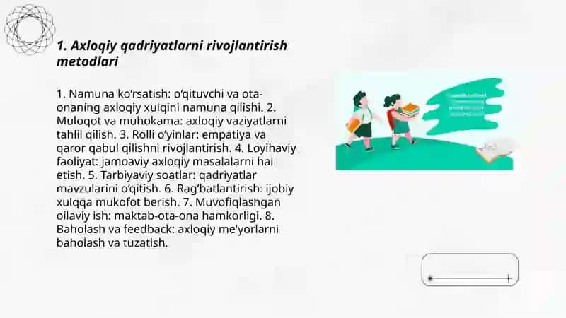 Õquvchilarni ma'naviy axloqiy tarbiyalash by Binoyeva Gulasal 3