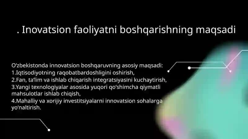 Innovatsiya faoliyatini boshqarish usullari 3
