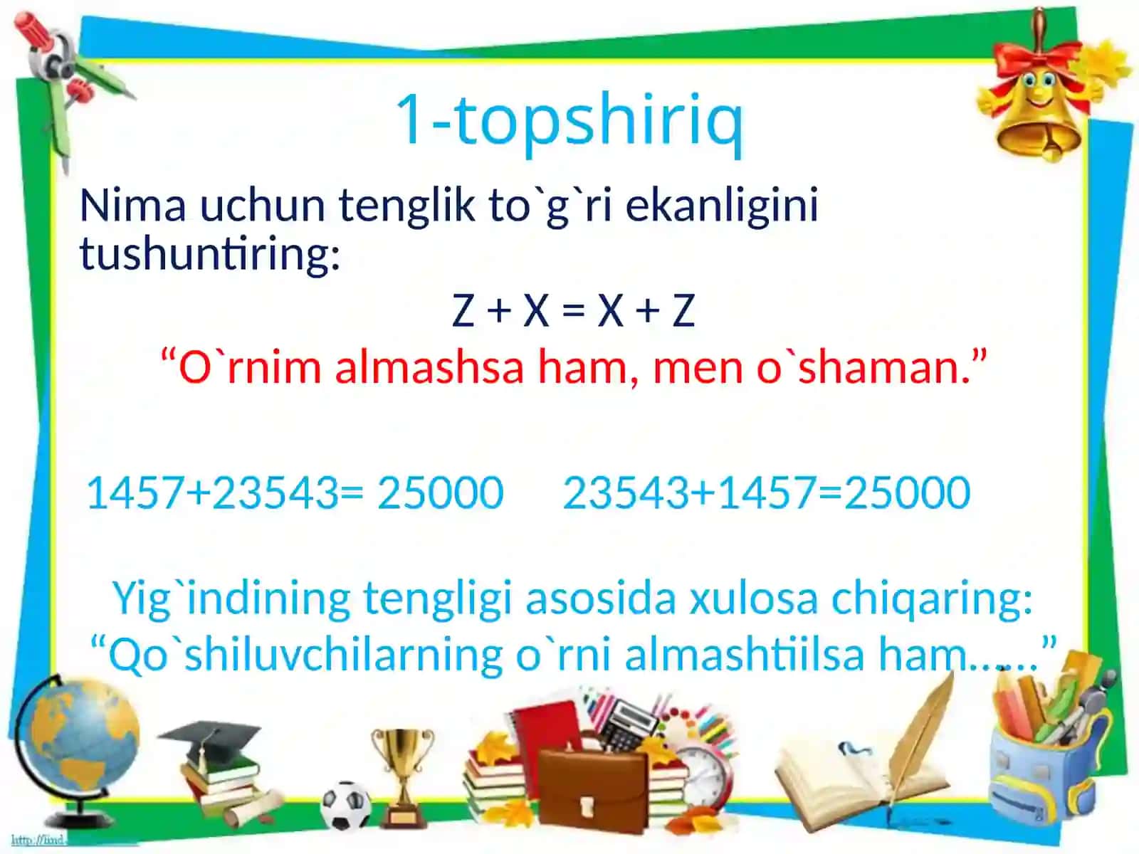 4-sinf matematika fanidan DARS TAQDIMOTI 3