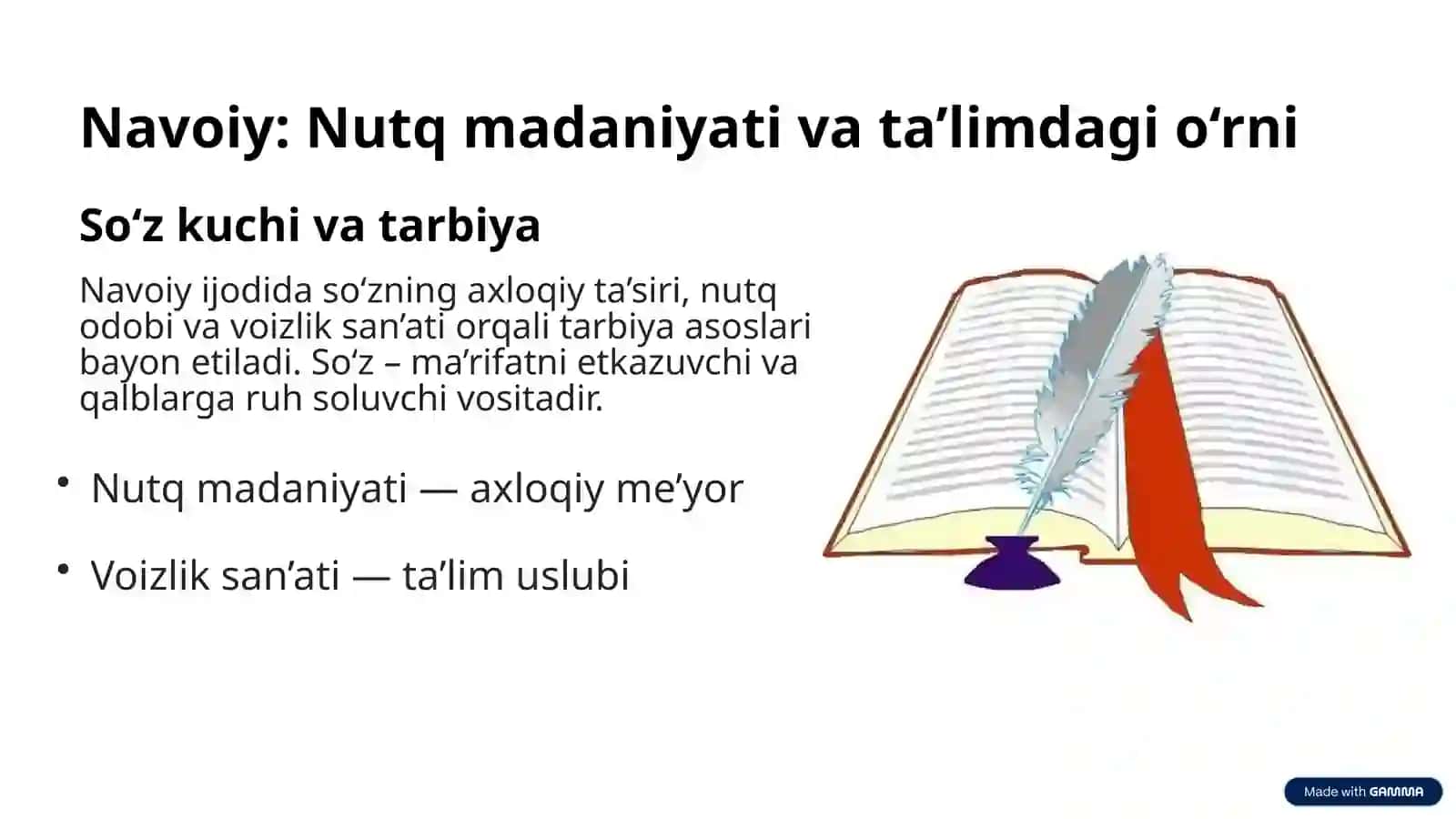 Alisher Navoiy, Gulxaniy, A. Avloniy va H. H. Niyoziy ijodidata’lim-tarbiyag‘oyalari 3