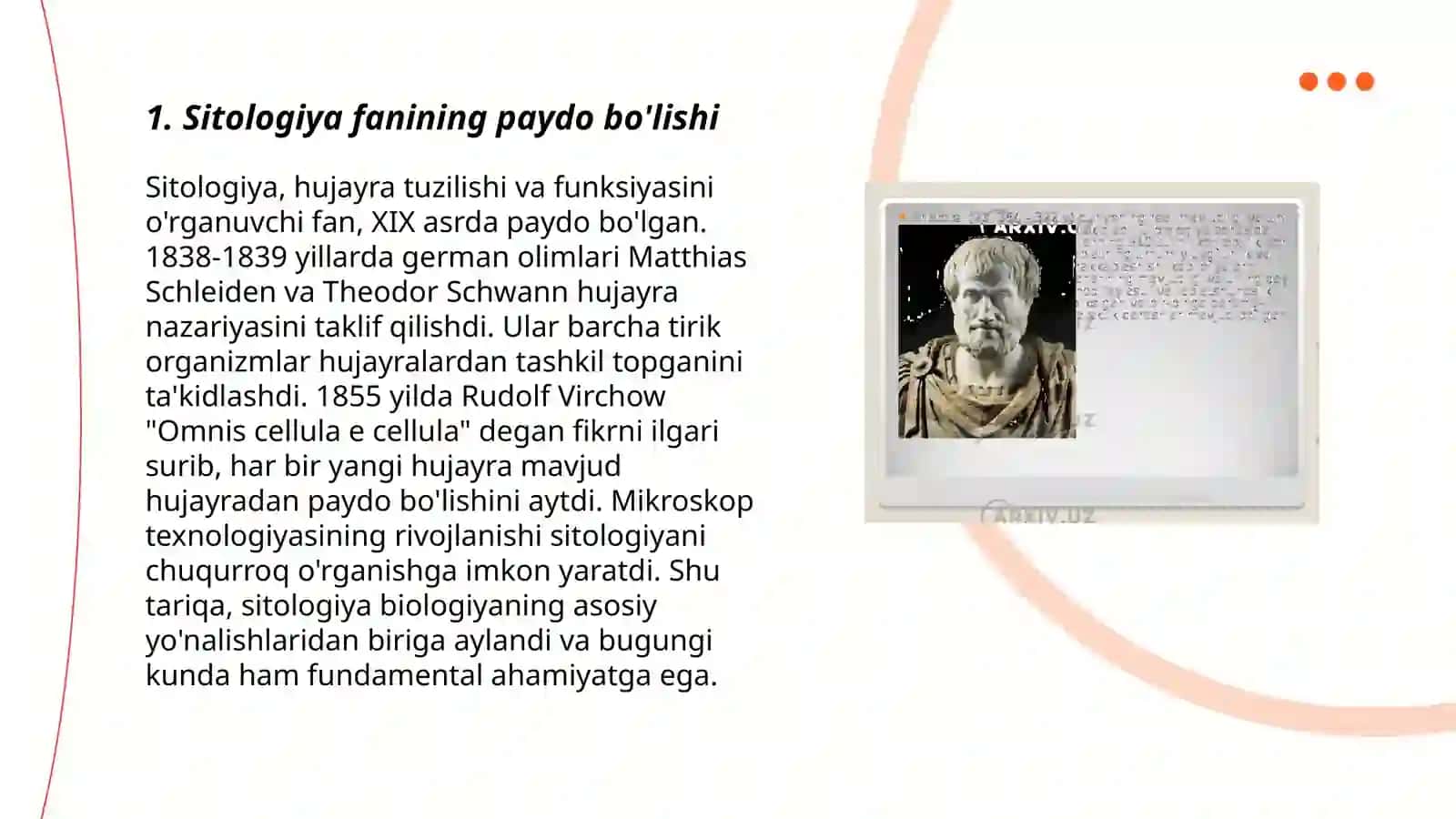 Sitologiya fanining yuzaga kelish tarixi.Sitalogik metodlar 3