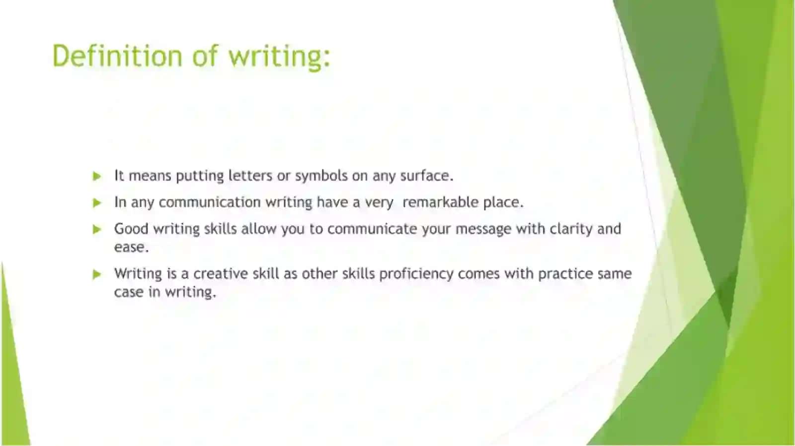 Speaking and writing 3