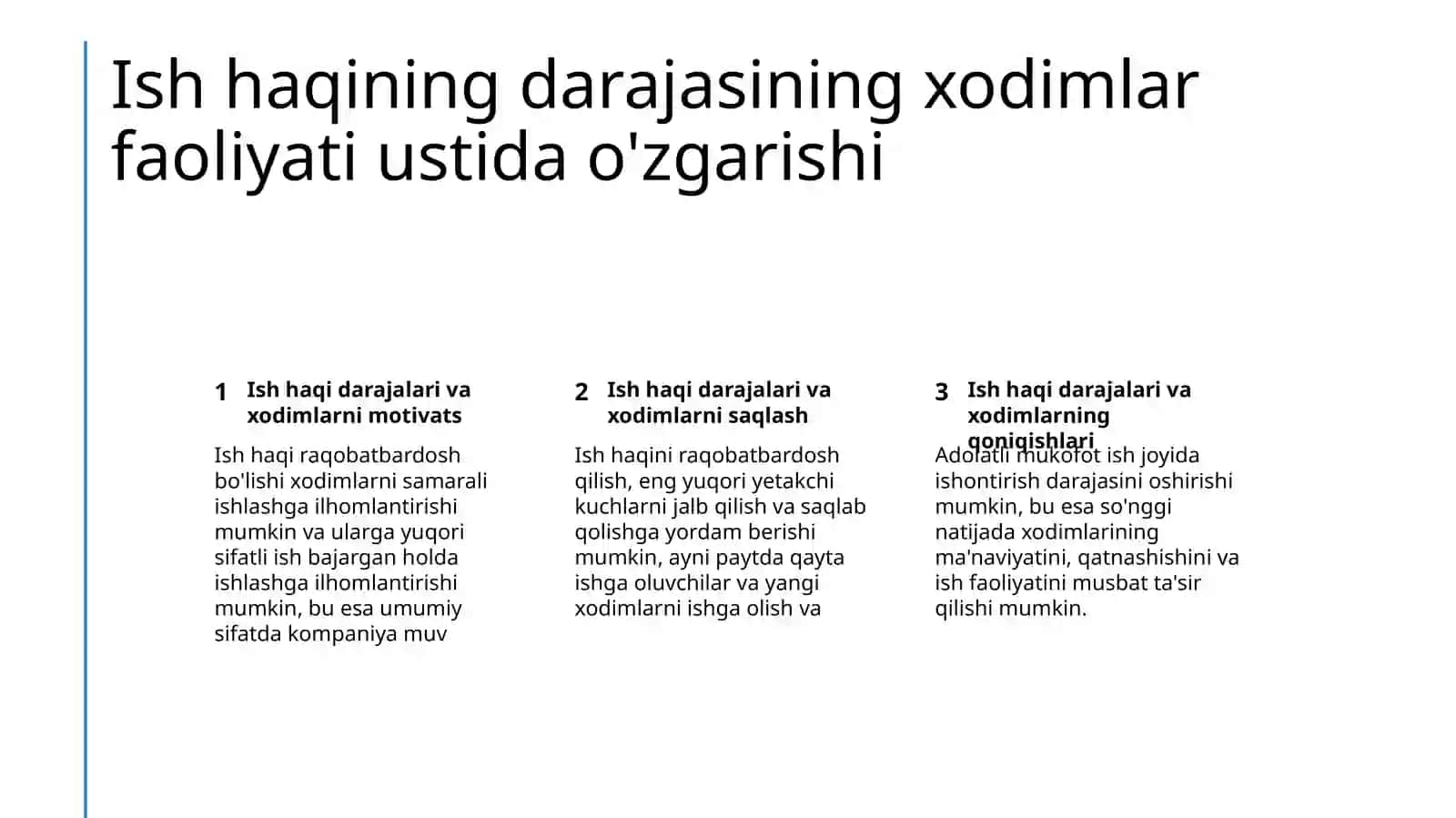 Turizm va mehmonxona xo'jaligi korxonalarida ish haqi va mehnat unumdorligi 3