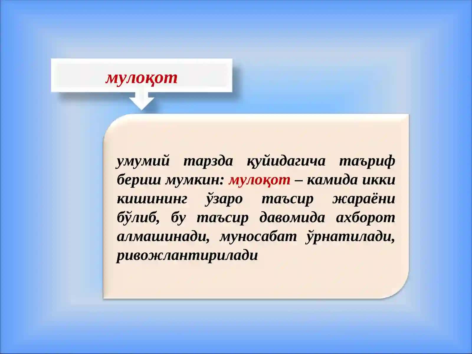 МУЛОҚОТ 3