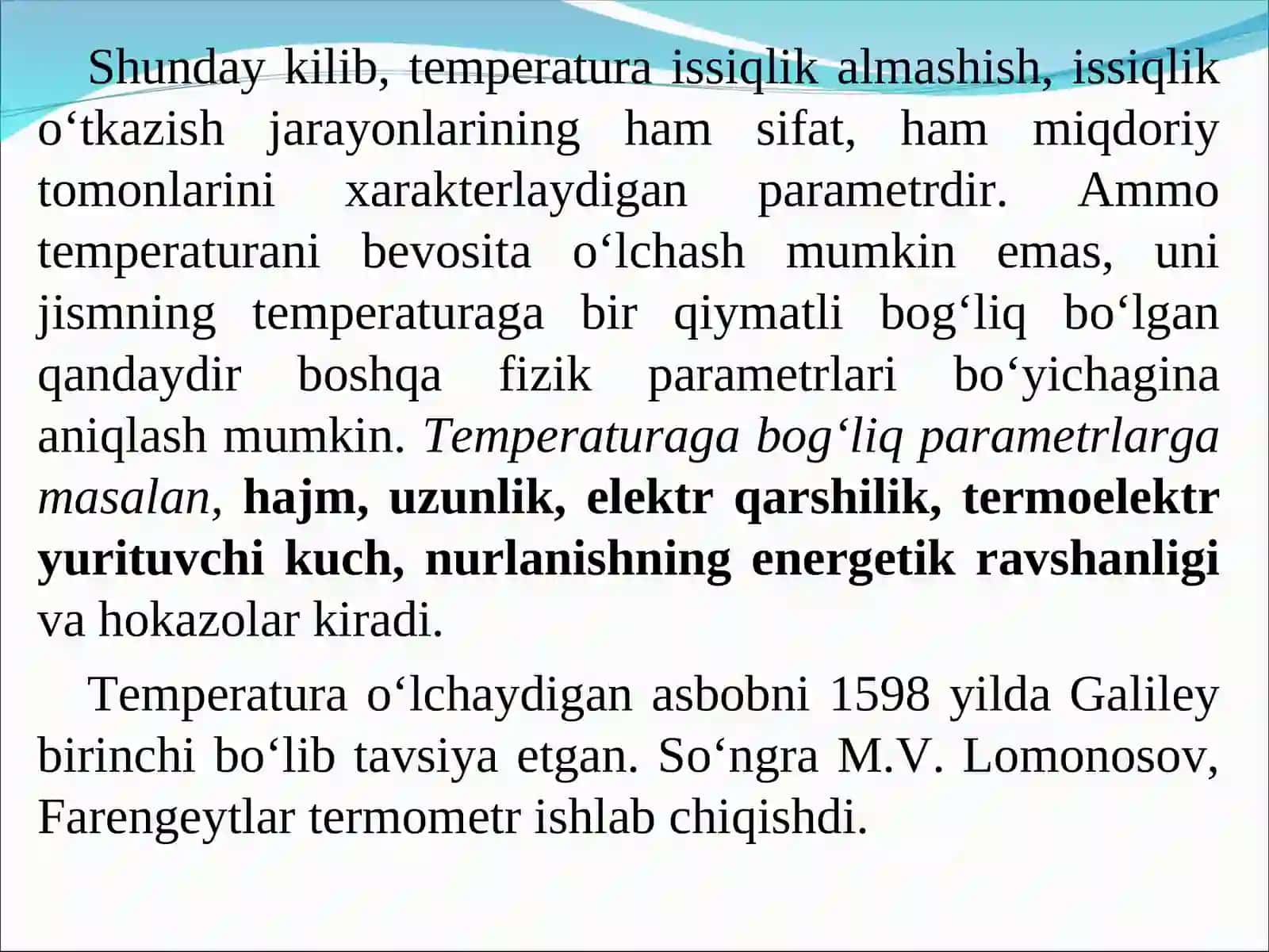 Temperaturani o‘lchash asboblari 3