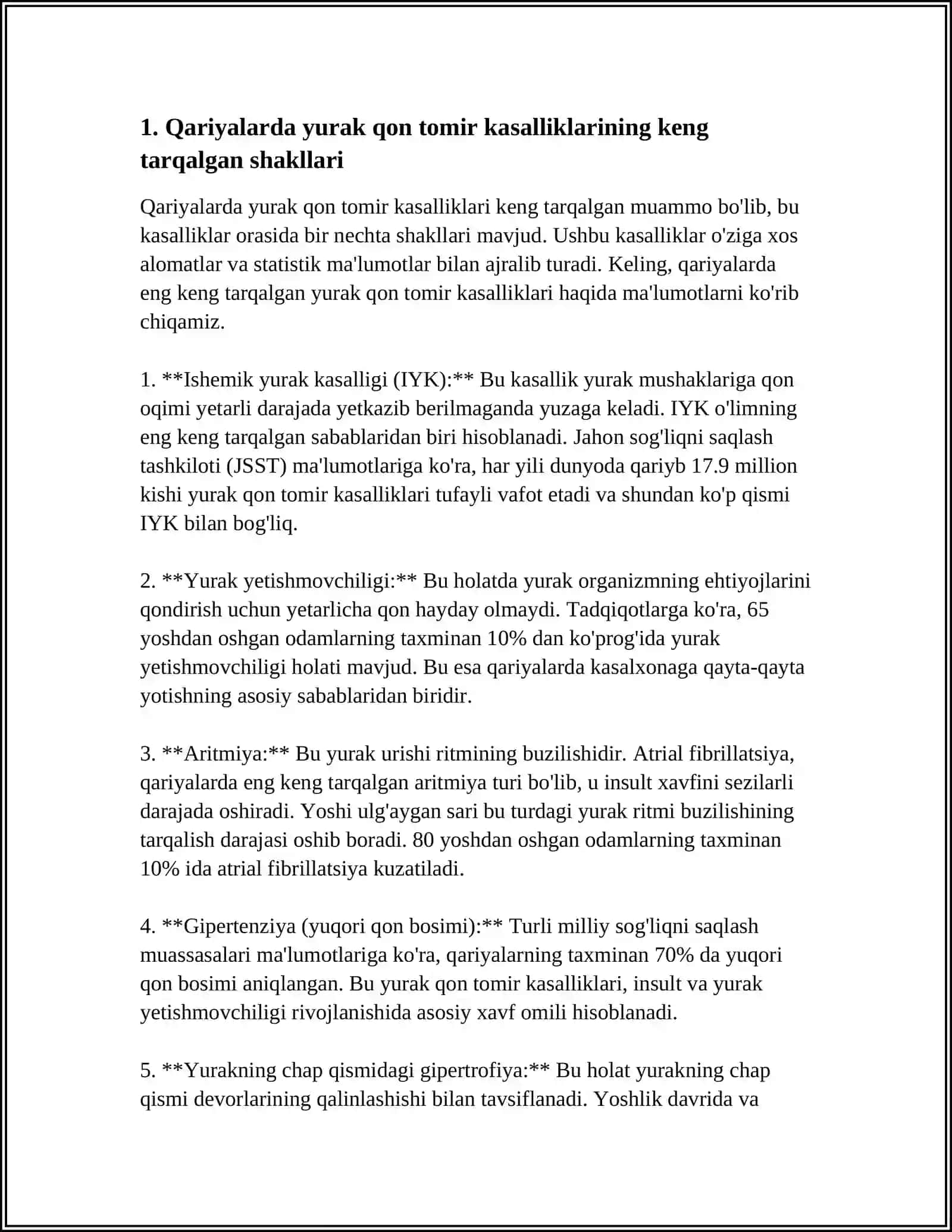 QARIYALARDA YURAK QON TOMIR KASALLIKLARI KECHRISHNING ÒZIGA XOS XUSUSIYATLARI 3