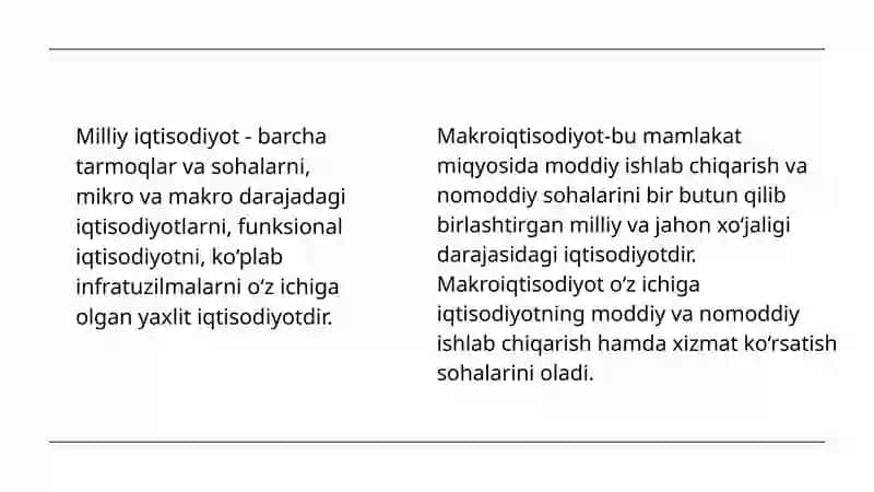 Milliy iqtisodiyot va uning makroiqtisodiy o'lchamlari 3