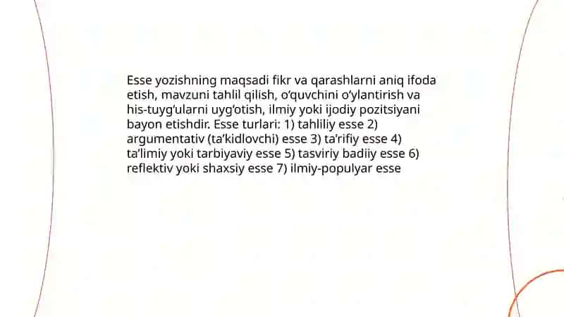 Esse yozish 3