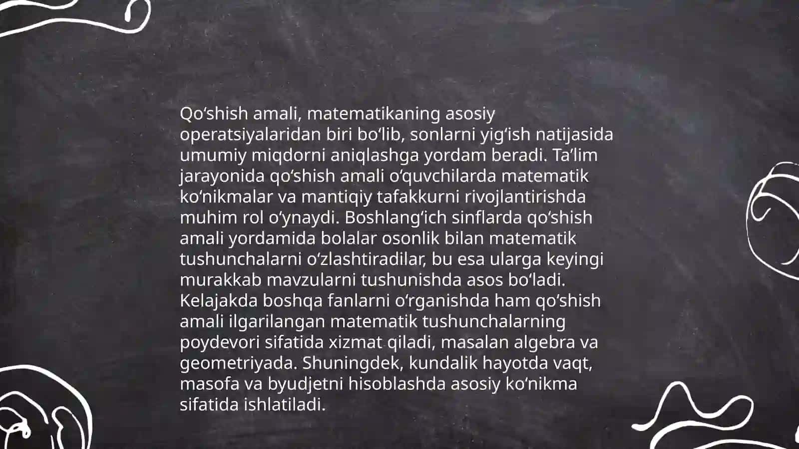 Arifmetik amallarni o'rgatishning umumiy masalalari 3
