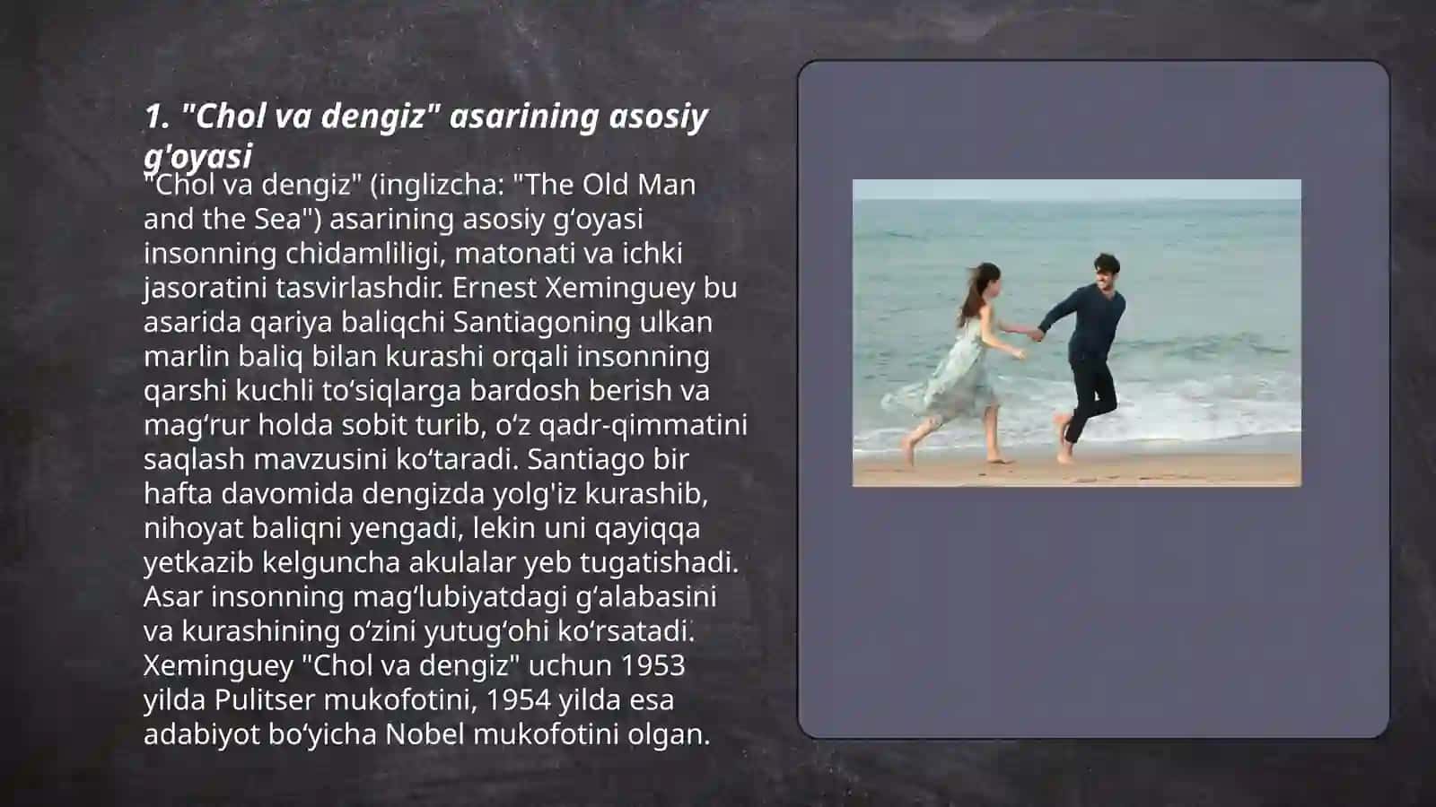 "Chol va dengiz" asarlarining tahlili 3