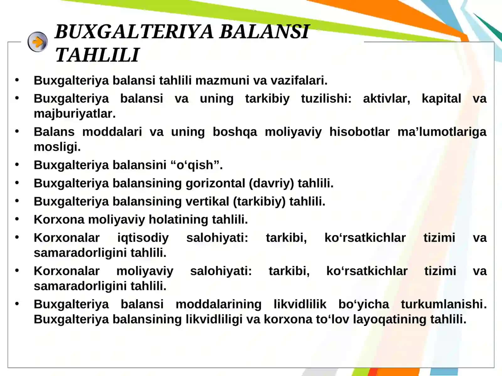 BUXGALTERIYA BALANSI TAHLILI 3