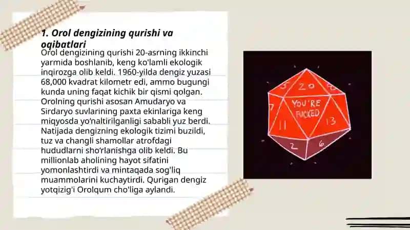 Orol boʻyi hududining ekologik -meliorativ holati 3
