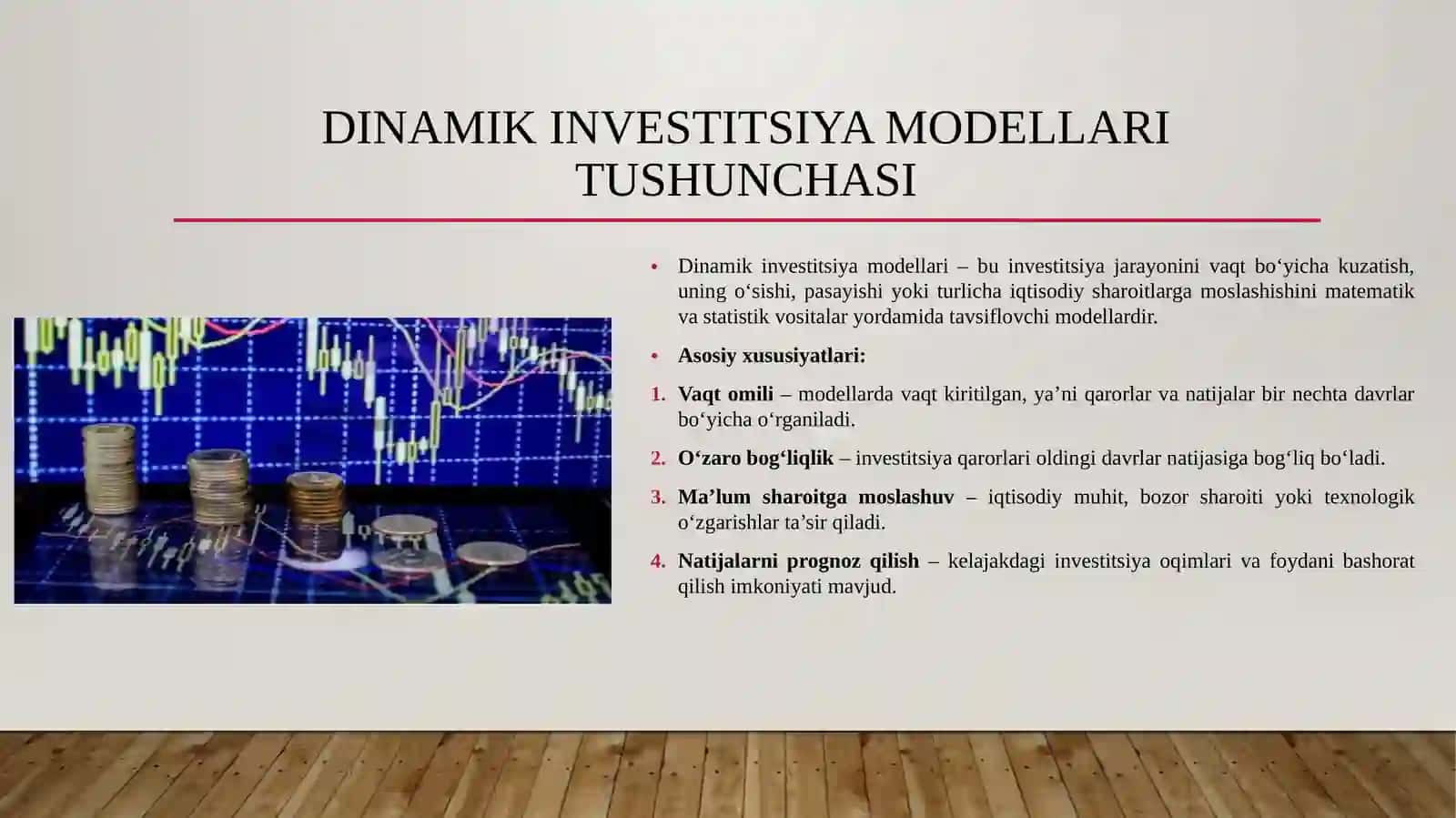 Investitsiyalarning dinamik modellari 3