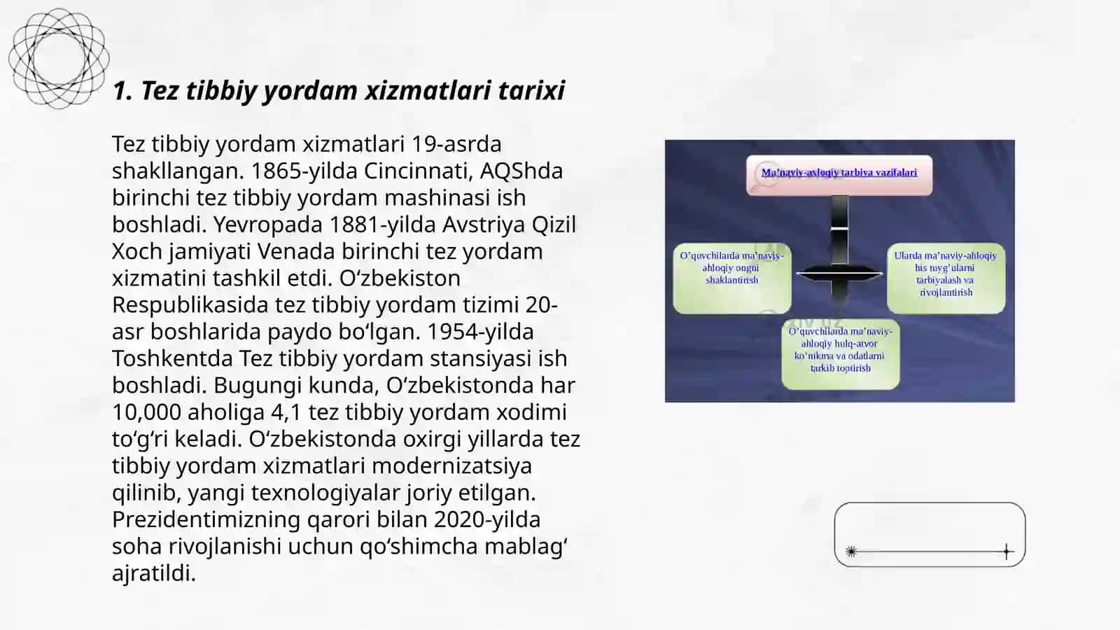 O'zbekiston Sog'liqni saqlash tizimida tez tibbiy yordam shakllari 3