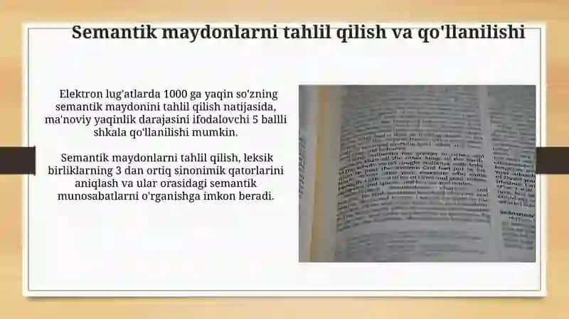 Elektron luğatlarda leksemaning sememik maydoni 3