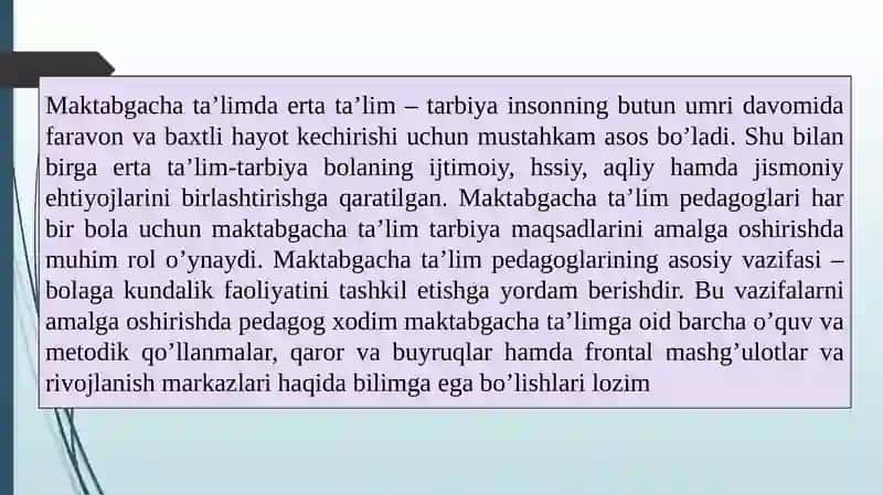 Maktabgacha yoshdagi bolalar uchun syujetli – rolli o’yinlarni sahnalashtirish 3