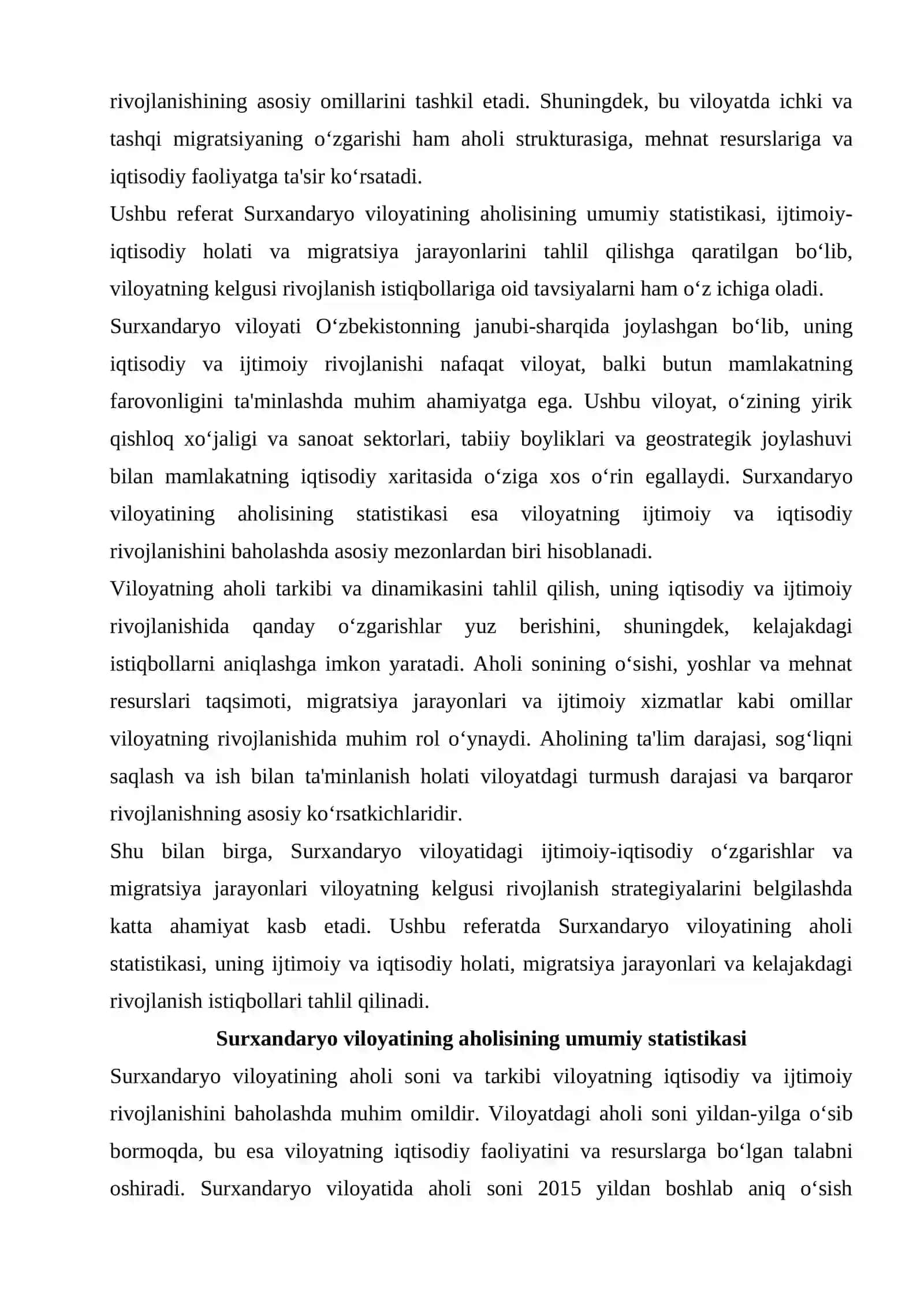 Surxandaryo viloyati aholisining statistikasi 3