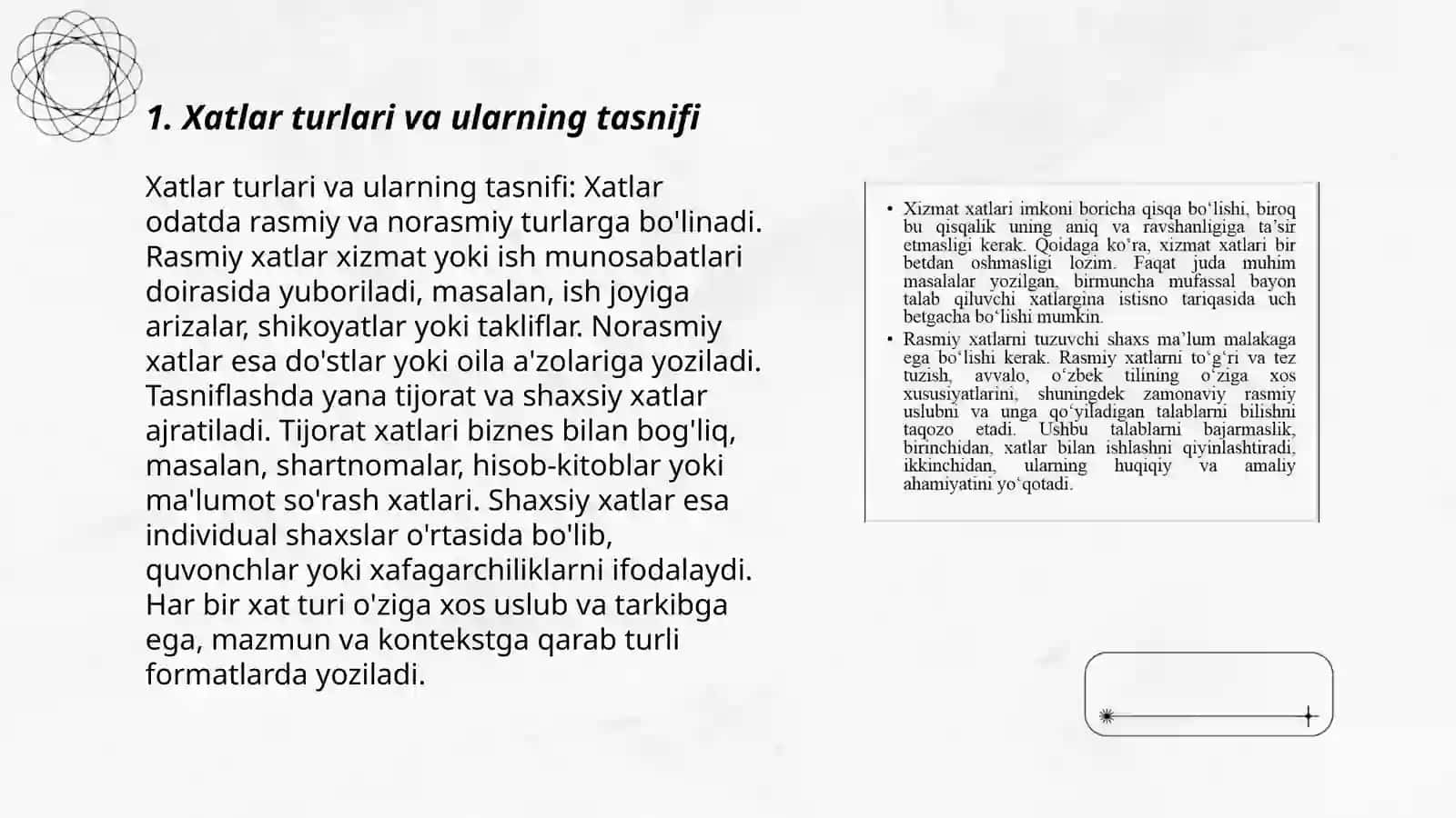 Xatlar va ularning tuzilishi. Tasdiq xatlar haqida 3