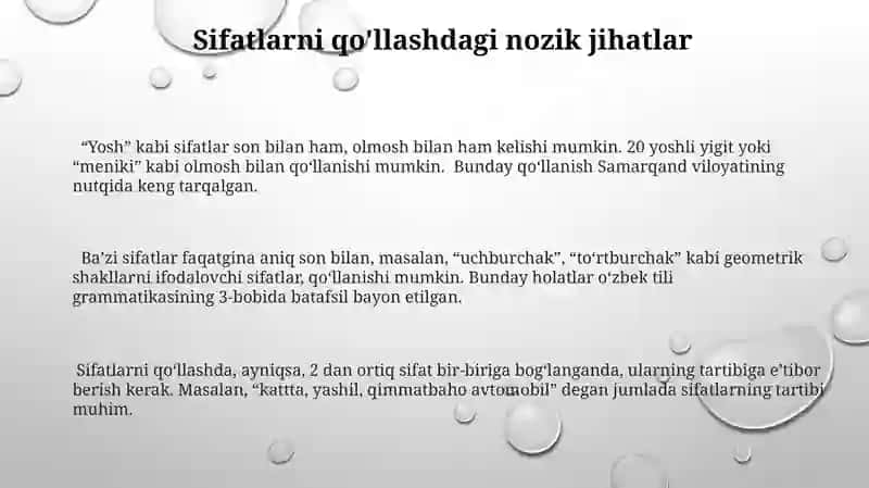 Sut sifatiga xulosa berish 3
