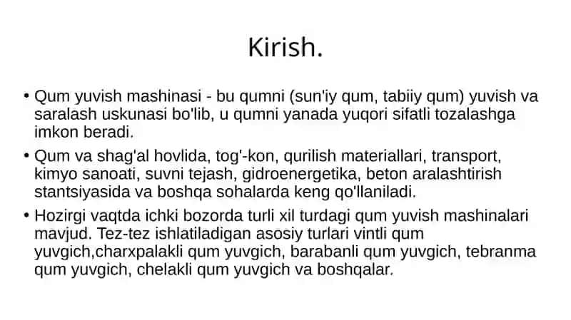 Qurilish industriyasi texnologik uskunalaridan Mustaqilishi 3