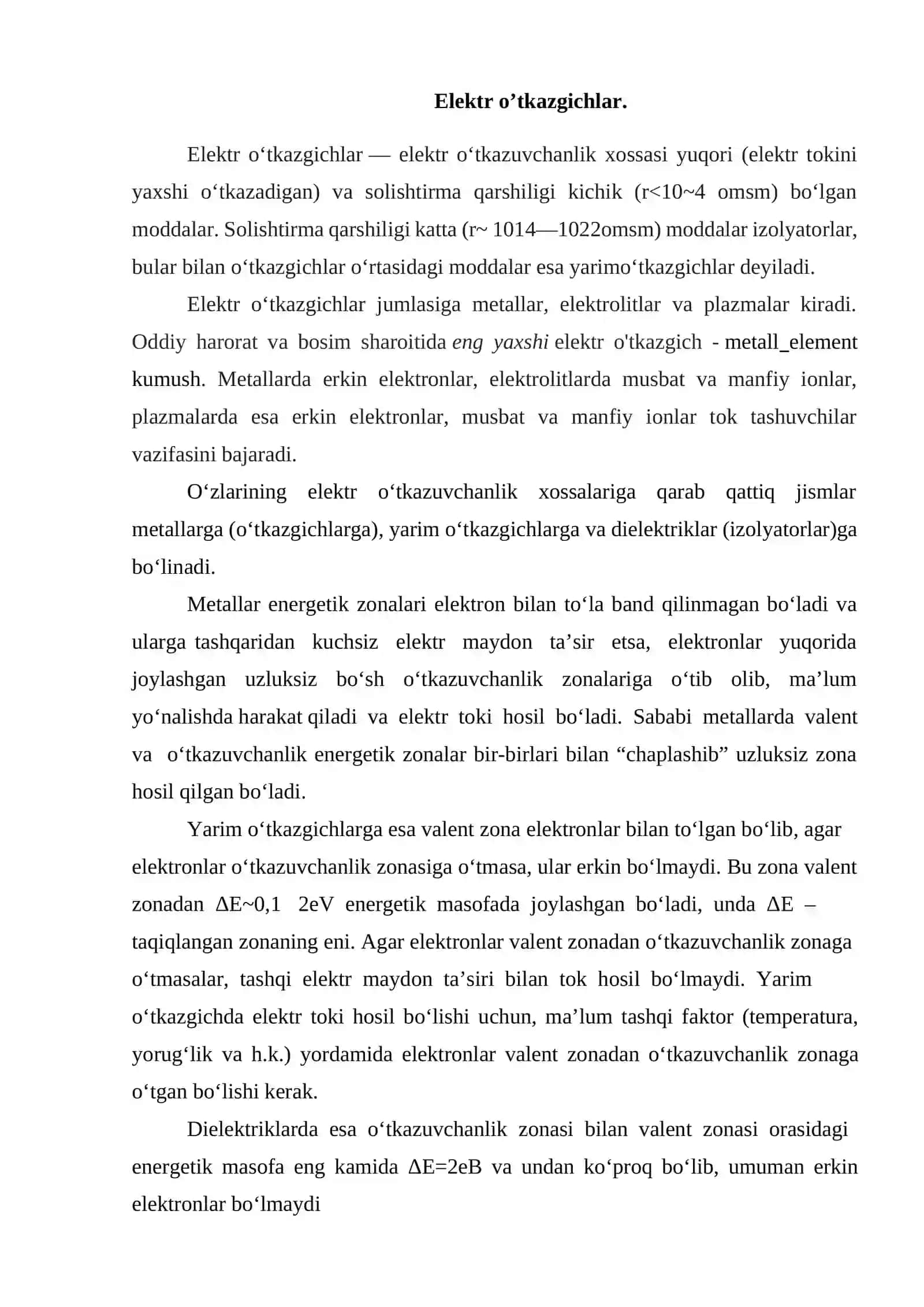 O’tkazgichlar uchun izolyasiya materiallari 3