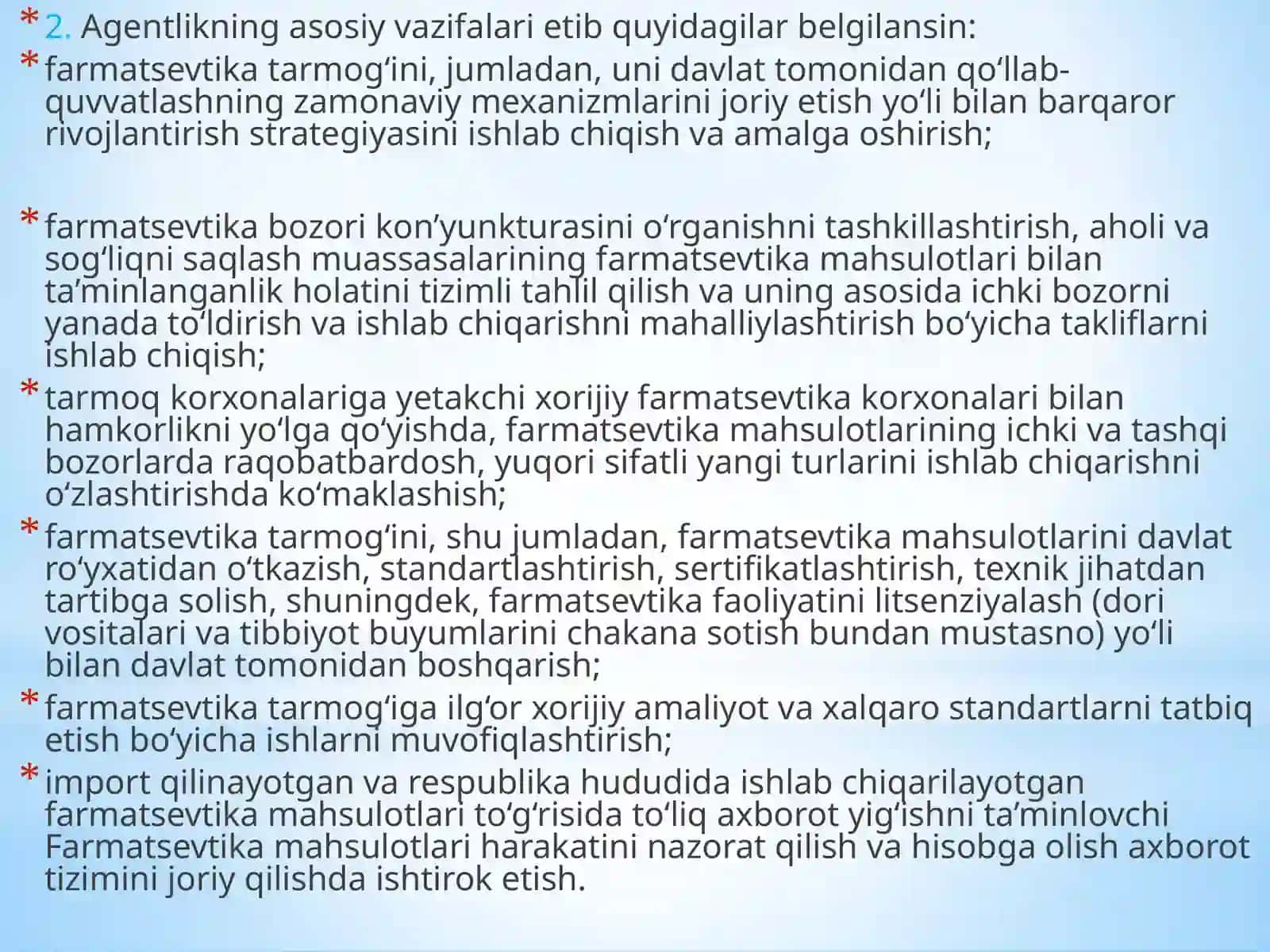 O’zbekiston Prezidentining retseptura asoslangan qonun va farmoyishlari 3