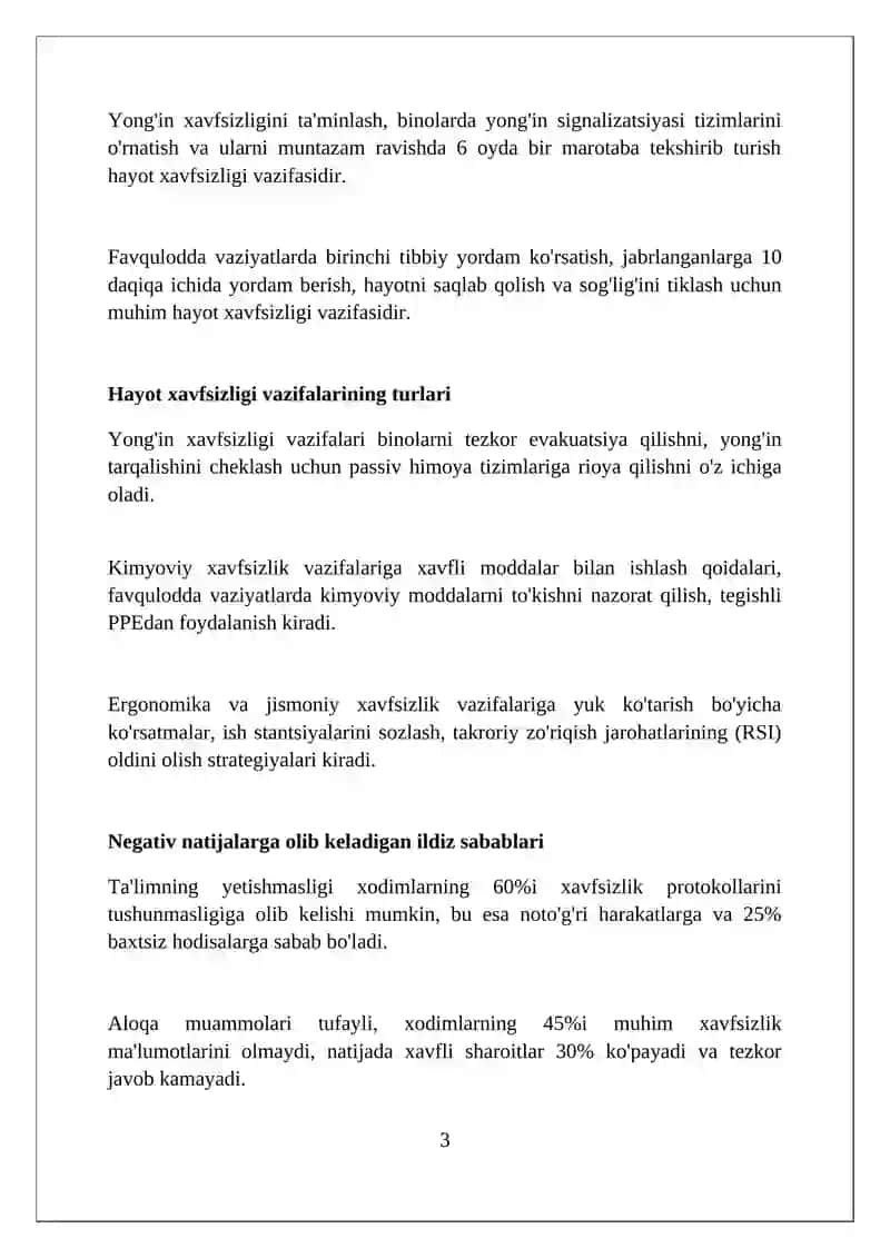 Hayot faoliyati xavfsizligi vazifalari va kelib chiqich sabablari 3
