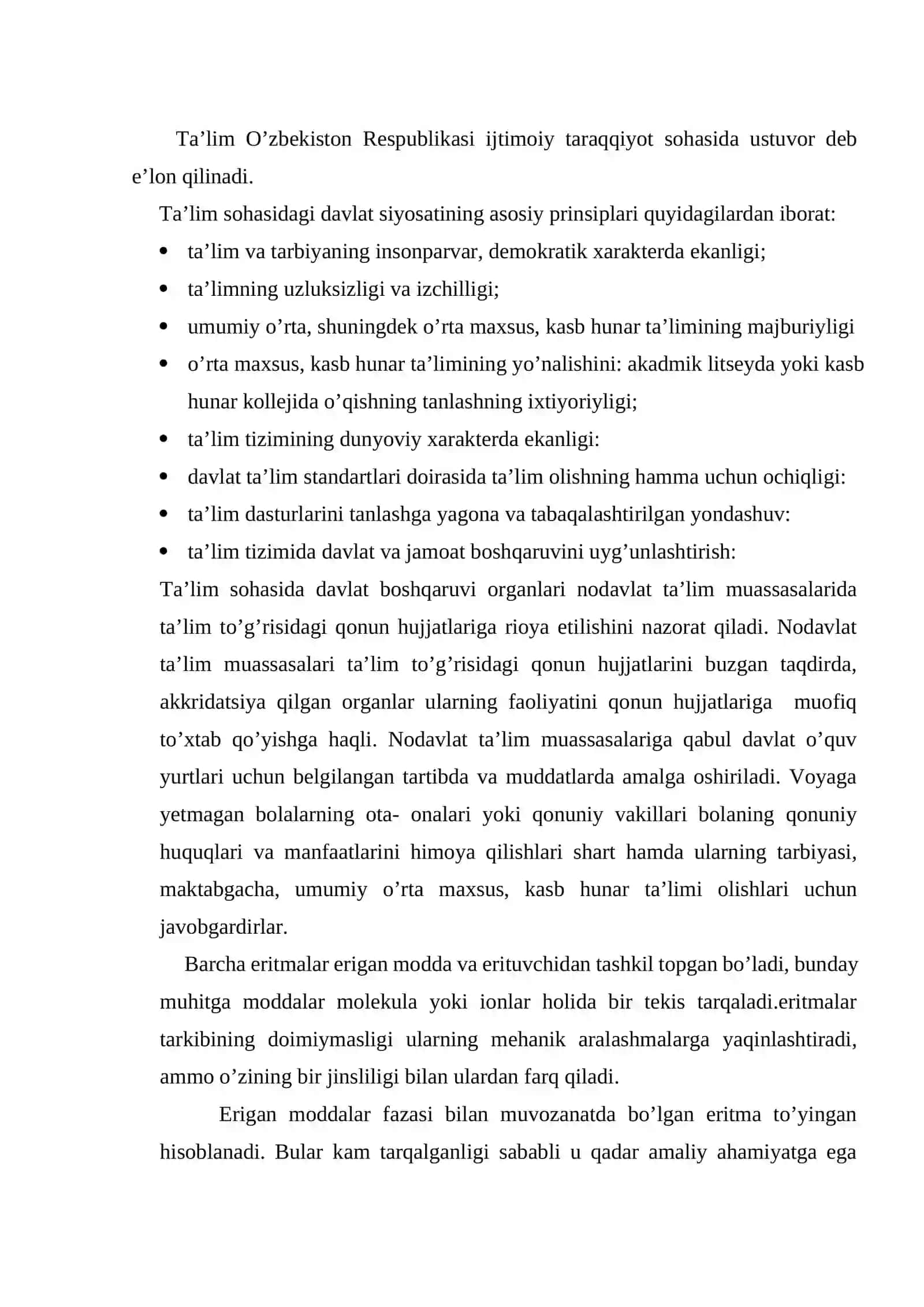 Foiz konsentratsiyali eritmalariga oid masalalar yechish 3