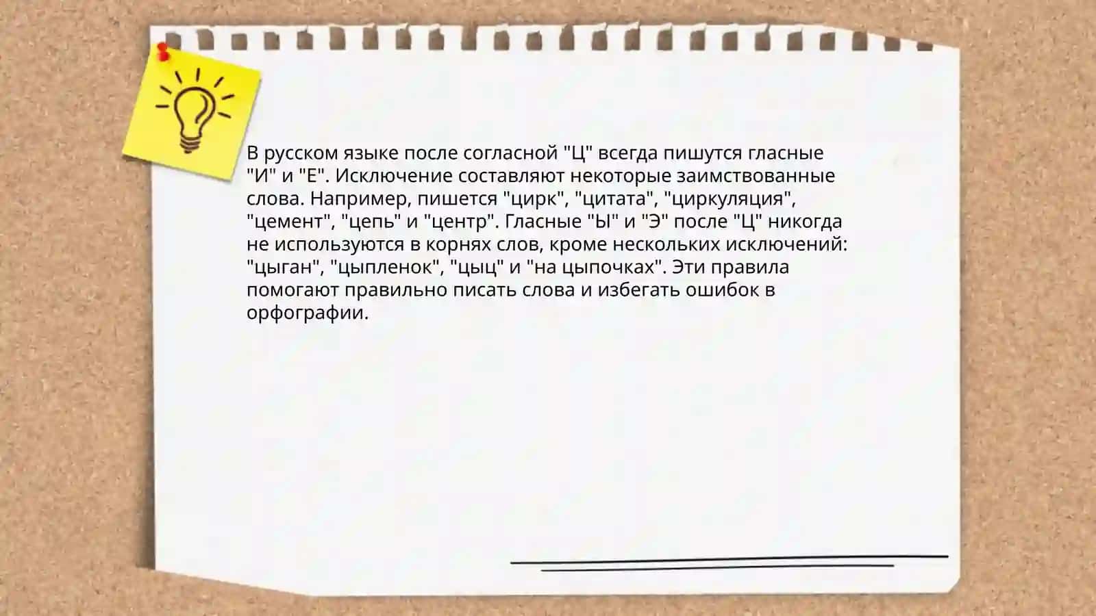 Гласные после Ц 3