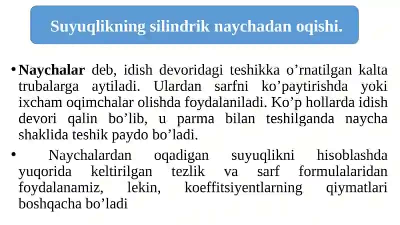 Quvurlarni gidravlik hisoblash 3
