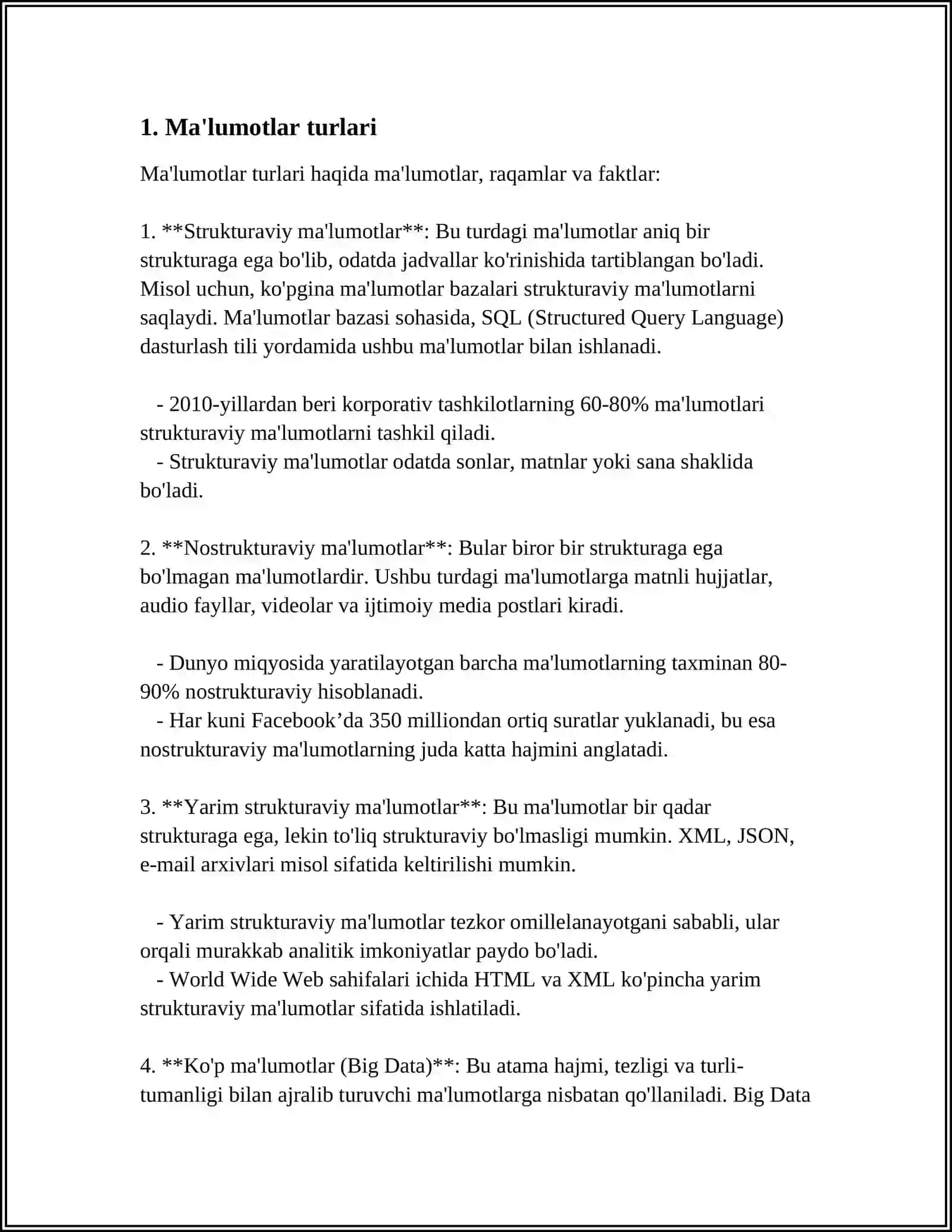MA’LUMOTLAR, ALGORITMLAR VA MA’LUMOTLAR TUZILMASI TUSHUNCHALARI 3