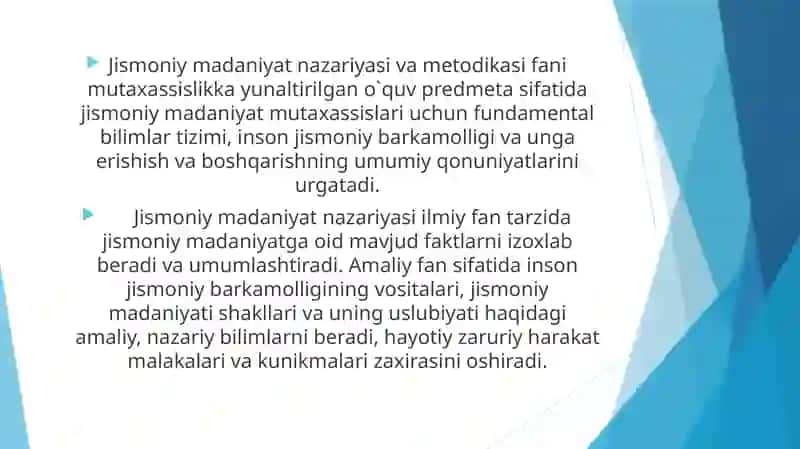 Jismoniy madaniyat nazariyasi va metodikasi 3