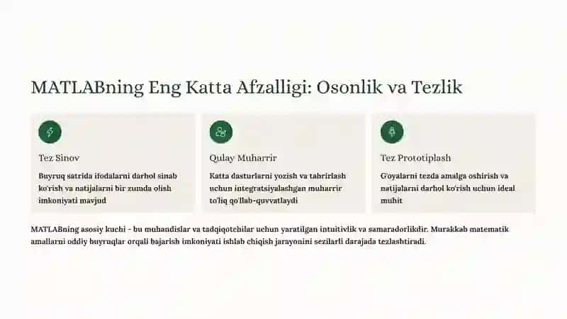 MATLAB Paketining Afzalliklari va Kamchiliklari 3