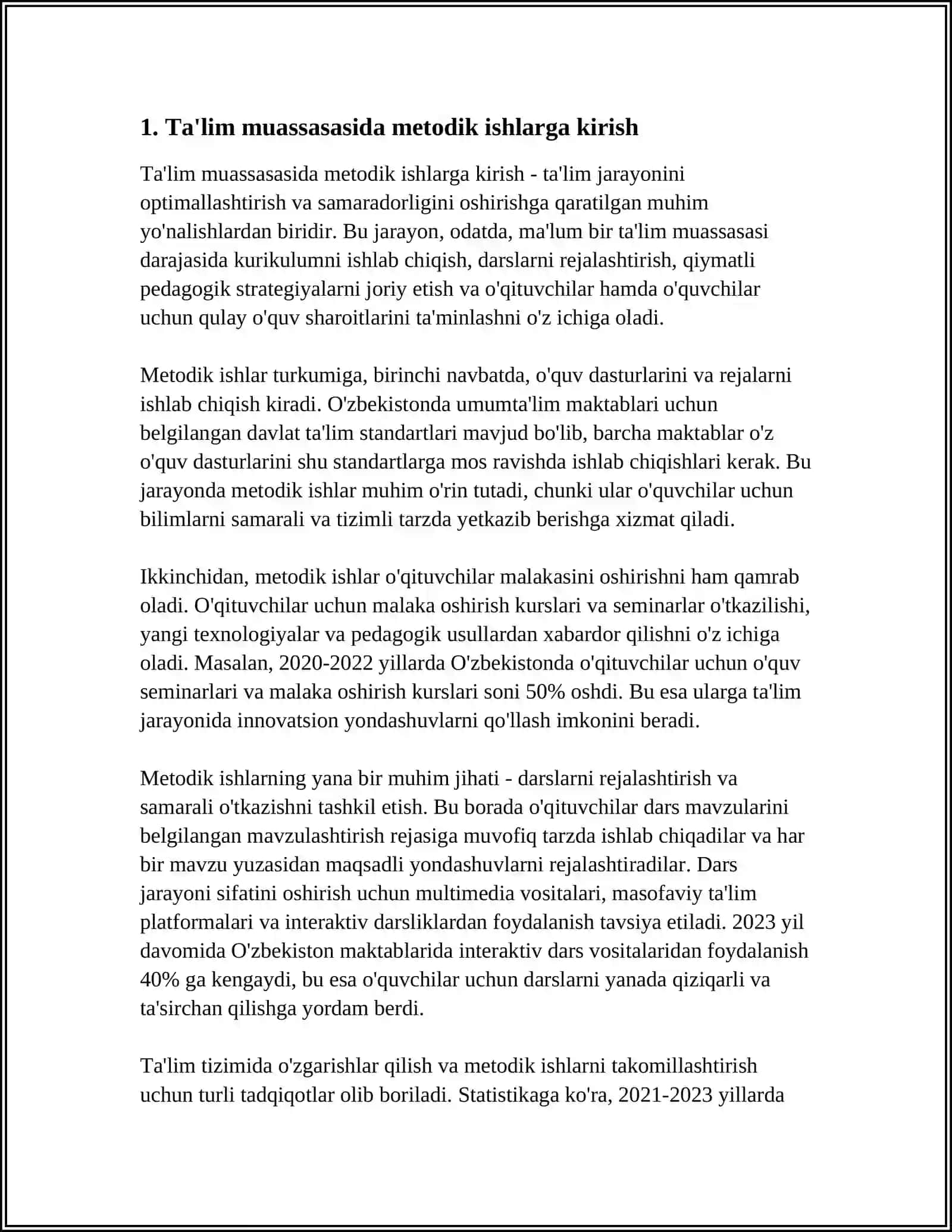 TAʼLIM MUASSASASIDA METODIK ISHLARNI TASHKIL ETISH BOSQICHLARI 3