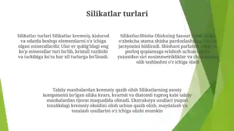 Silikatlar.Shisha Olishning Sanoat Usuli 3