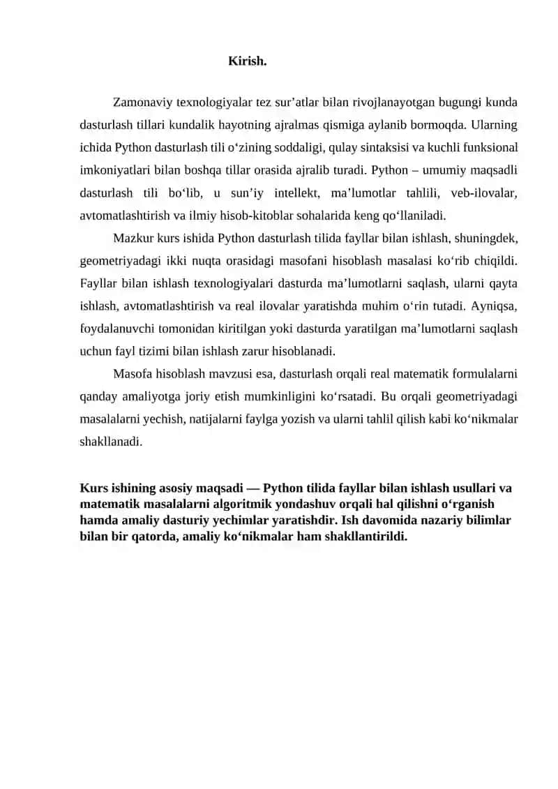 Pythonda dasturlash tilida faylli dastur yaratish 3