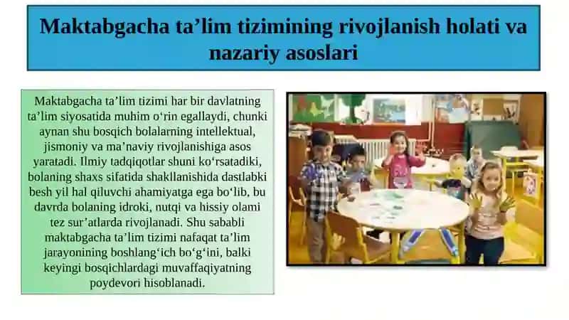 Maktabgacha ta'limda qamrov darajasi 3