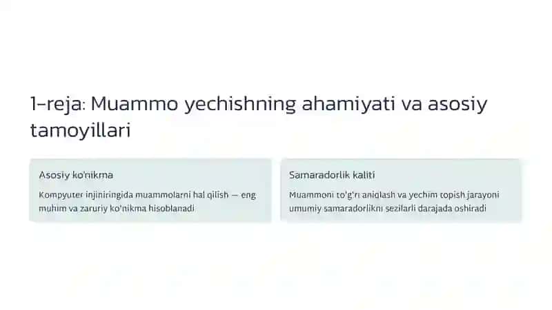 Kompyuter injiniringi masalalarini yechishning ba’zi metodlari 3