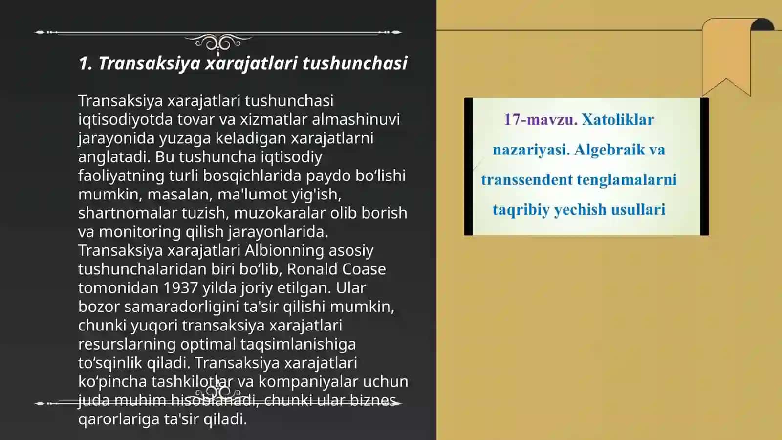 Transaksiya xarajatlari nazariyasi 3