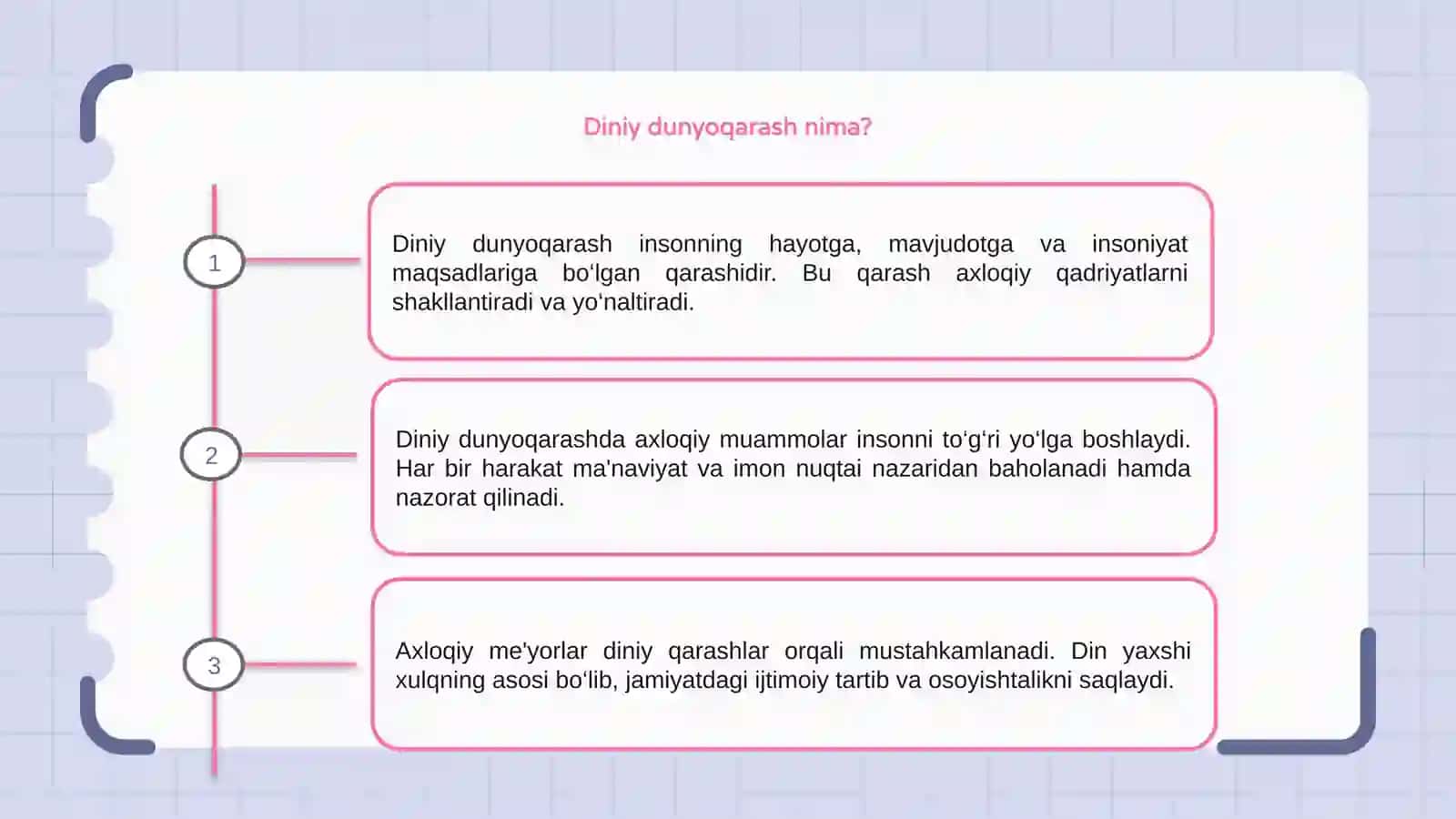 Diniy dunyoqarashda axloqiy muammolarning oʻrni 3