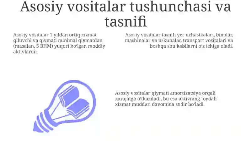 Asosiy vositalar hisobi 3