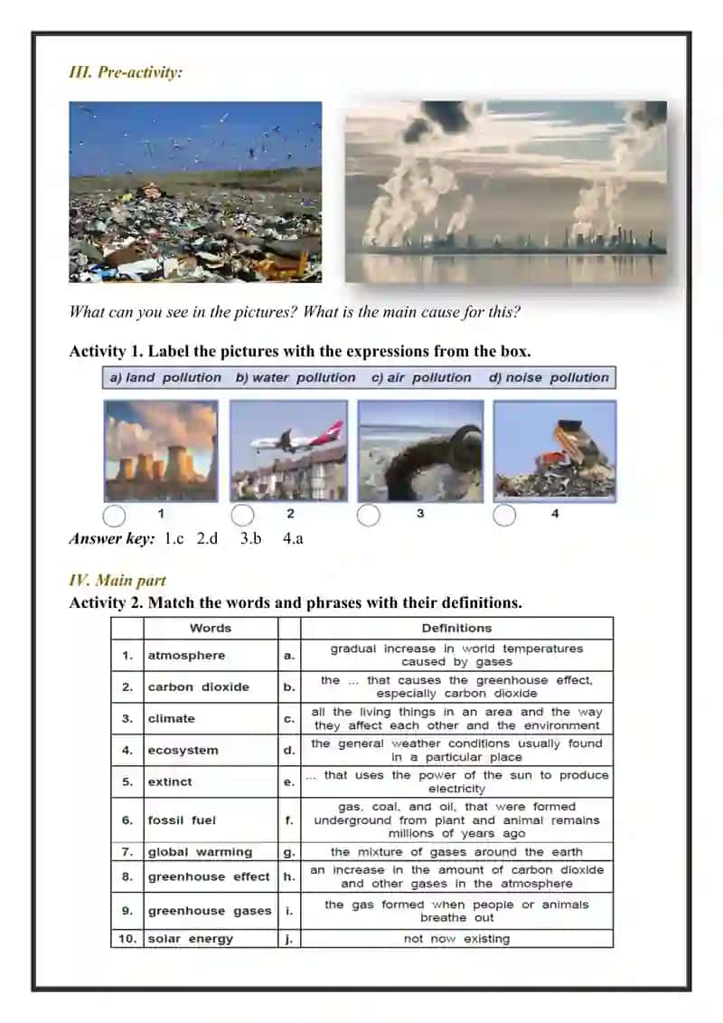 11-sinflar uchun "Environmental problems " nomli dars ishlanma 3