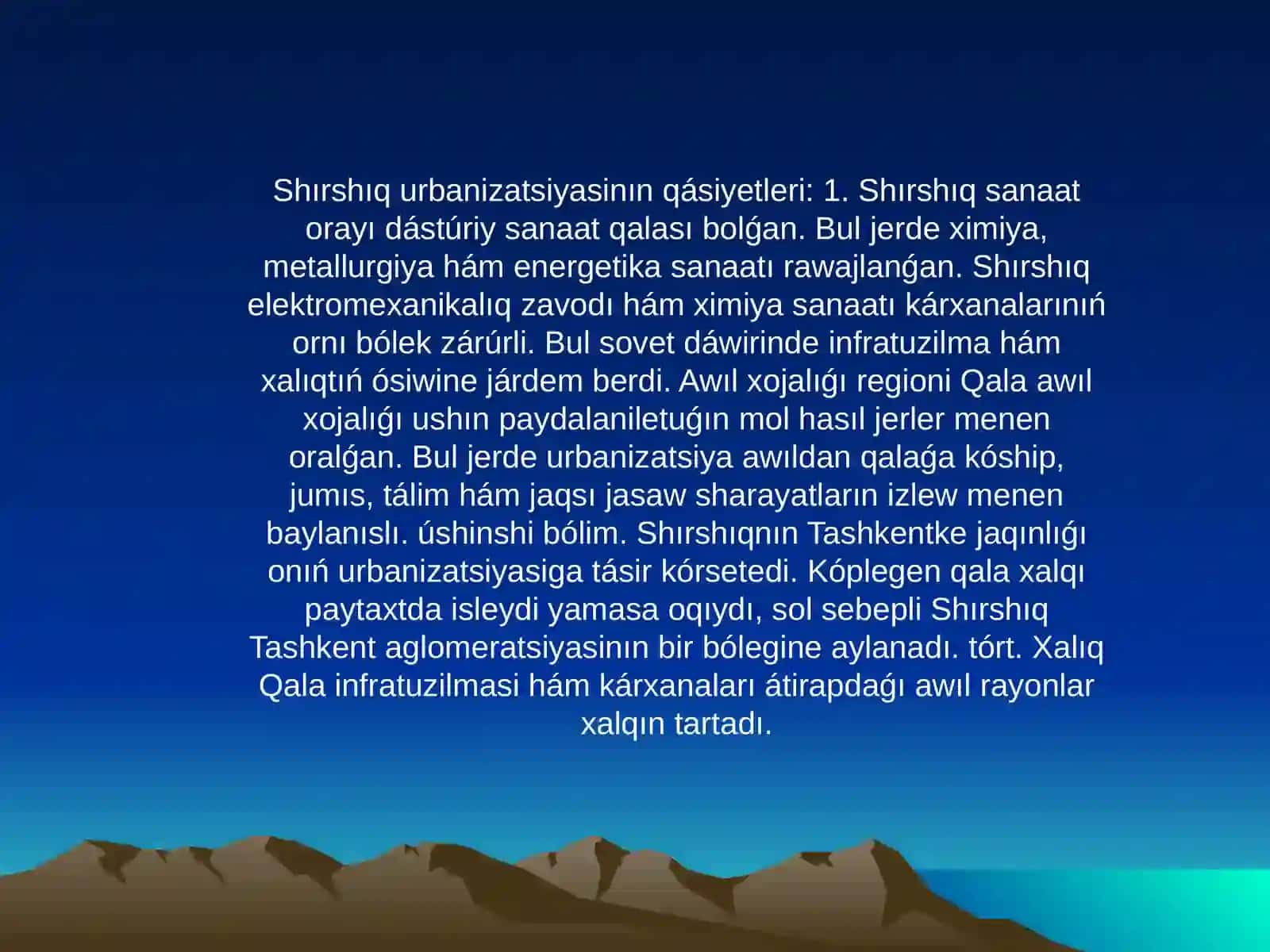 Shırshıqqalası urbanizaciyası Joba 3